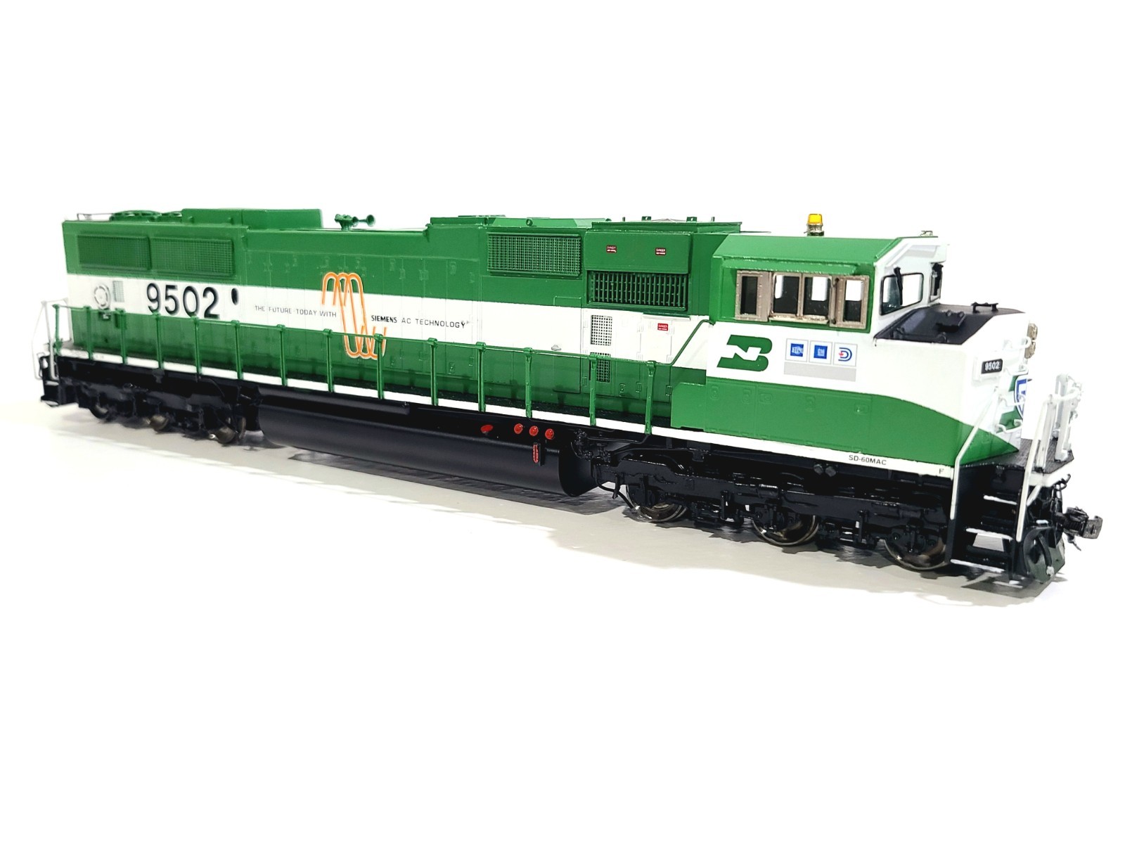 Overland OMI BN EMD SD60MAC Burlington Northern #9502 HO Brass Model #5846.1
