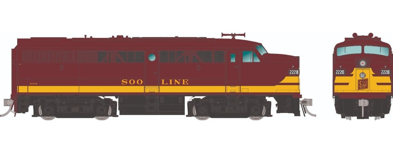 Rapido ~ HO Scale ~ Alco FA-1 ~ Soo Line #221B ~ DC/DCC/Sound ~ 037557