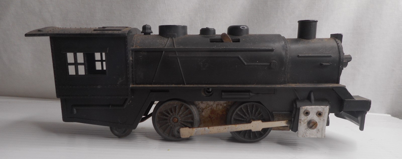 Vintage 1973 Marx Mechanical Metal Train Engine Toy Wind Up Locomotive no key