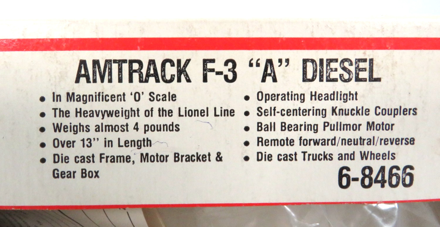 Lionel Trains 6-8466 & 6-8467 Amtrak Diesel Locomotive AB Set, O Gauge