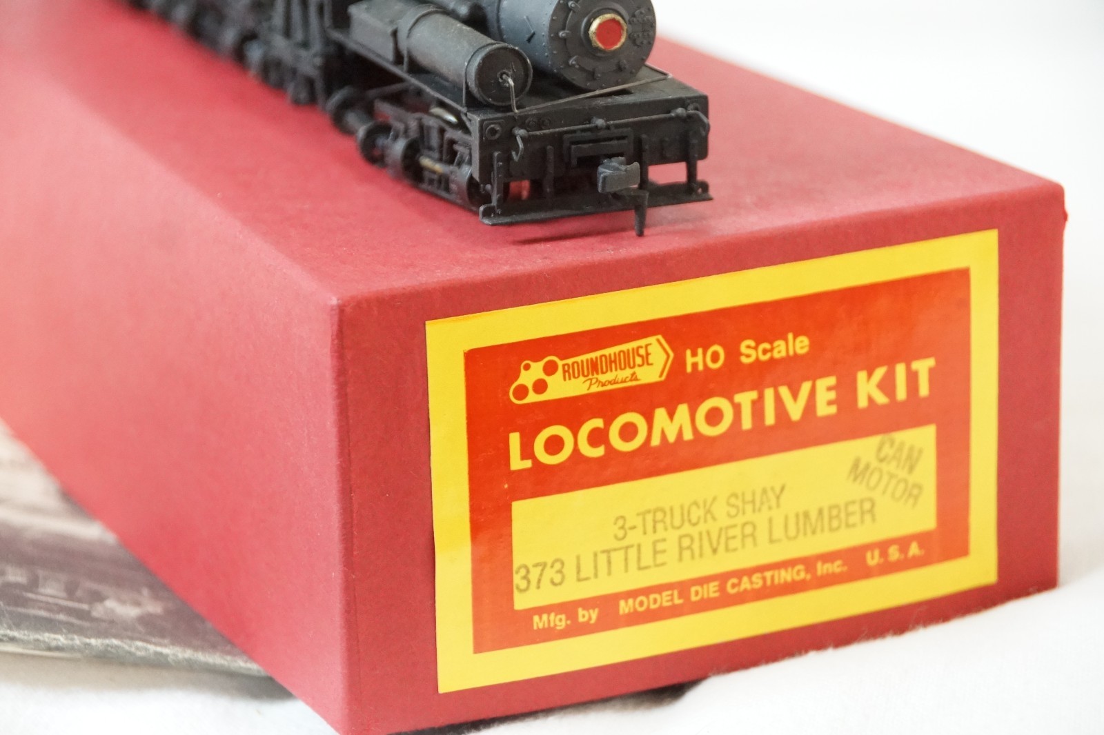 Vtg RoundHouse HO Train Model 3 Truck SHAY #373 Little River Lumber Co Can Motor