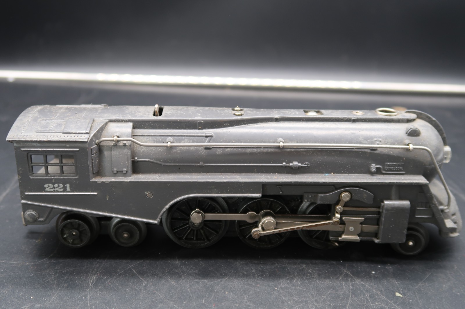 Vtg Lionel Steam Locomotive Engine Torpedo Gray 221 & 221T Orig Box Needs Repair