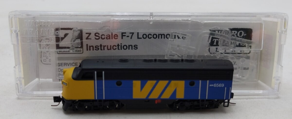 Micro-Trains 98001450 Z VIA Rail EMD F7 A Unit Powered Diesel Locomotive #6569