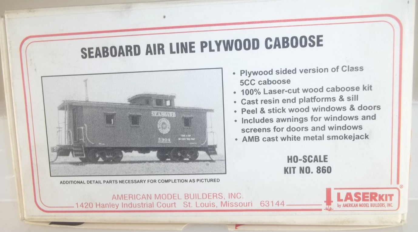 AMB LASERKIT HO 860 SAL SEABOARD AIR LINE PLYWOOD CABOOSE KIT FACTORY SEALED NEW