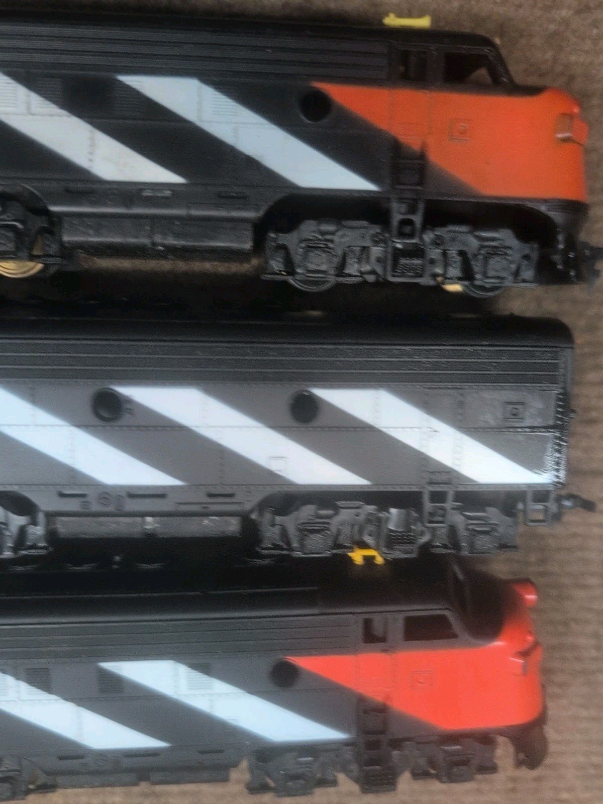 HO AHM Tempo Canadian National #6536ᇛ Zebra F3 Diesel Loco Engine lot of 4