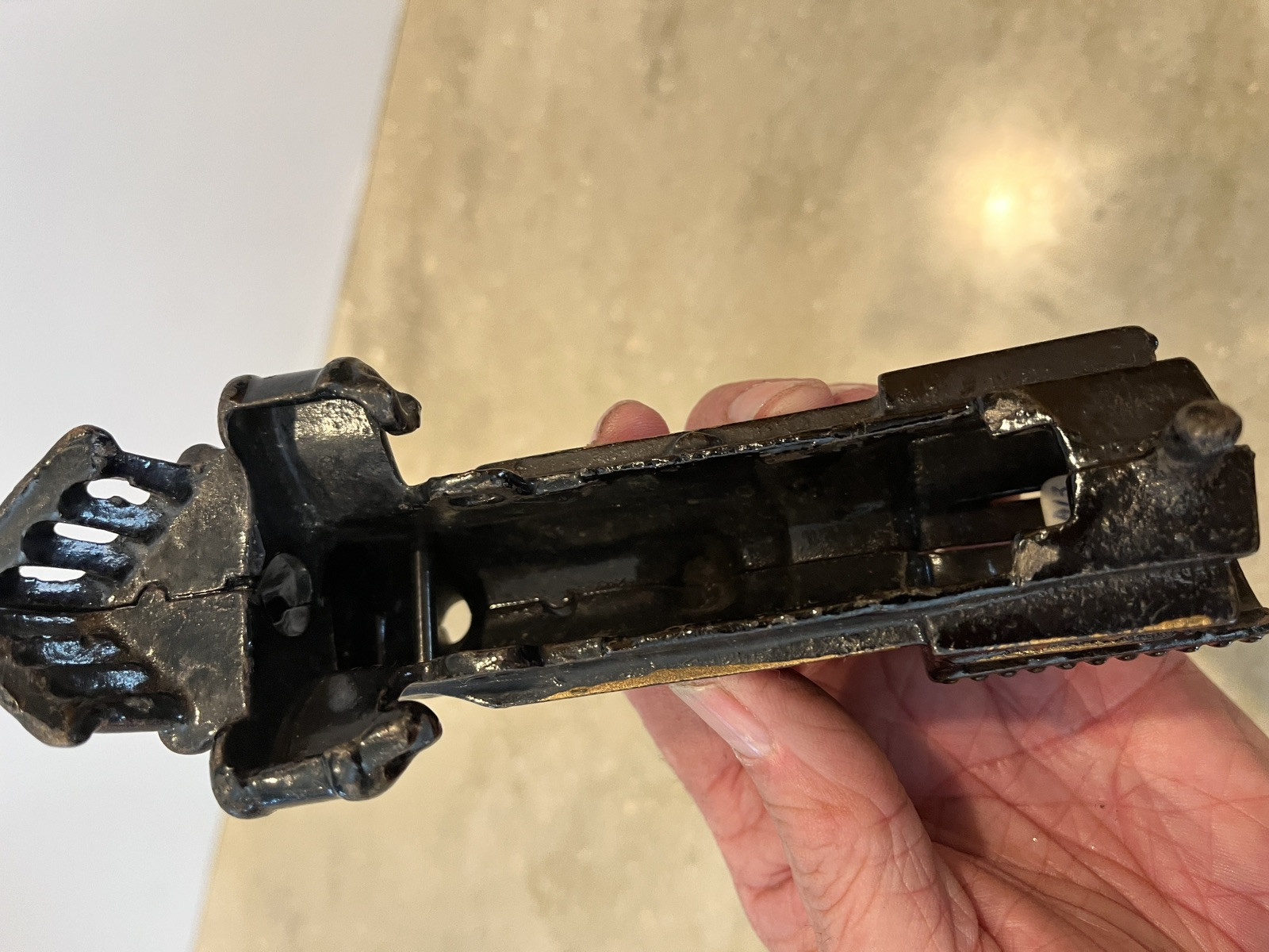 Prewar American Flyer O Black & Gold Cast Iron Steam Locomotive SHELL ONLY