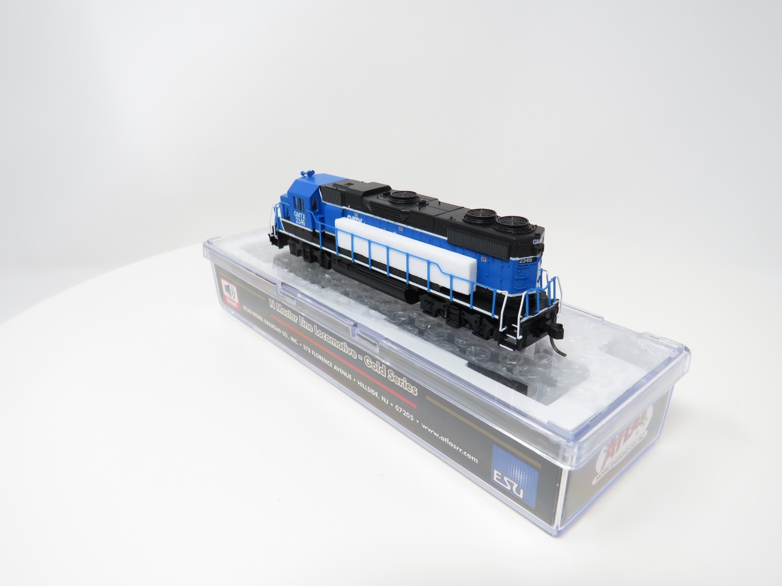 Atlas N 40004844 DCC ESU LokSound GATX Leasing GMTX EMD GP38-2 Phase II Diesel