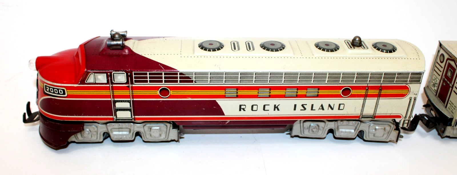 Unique Art O Rock Island 2000 F7 Diesel Locomotives Powered and Dummy 1950 Xlnt