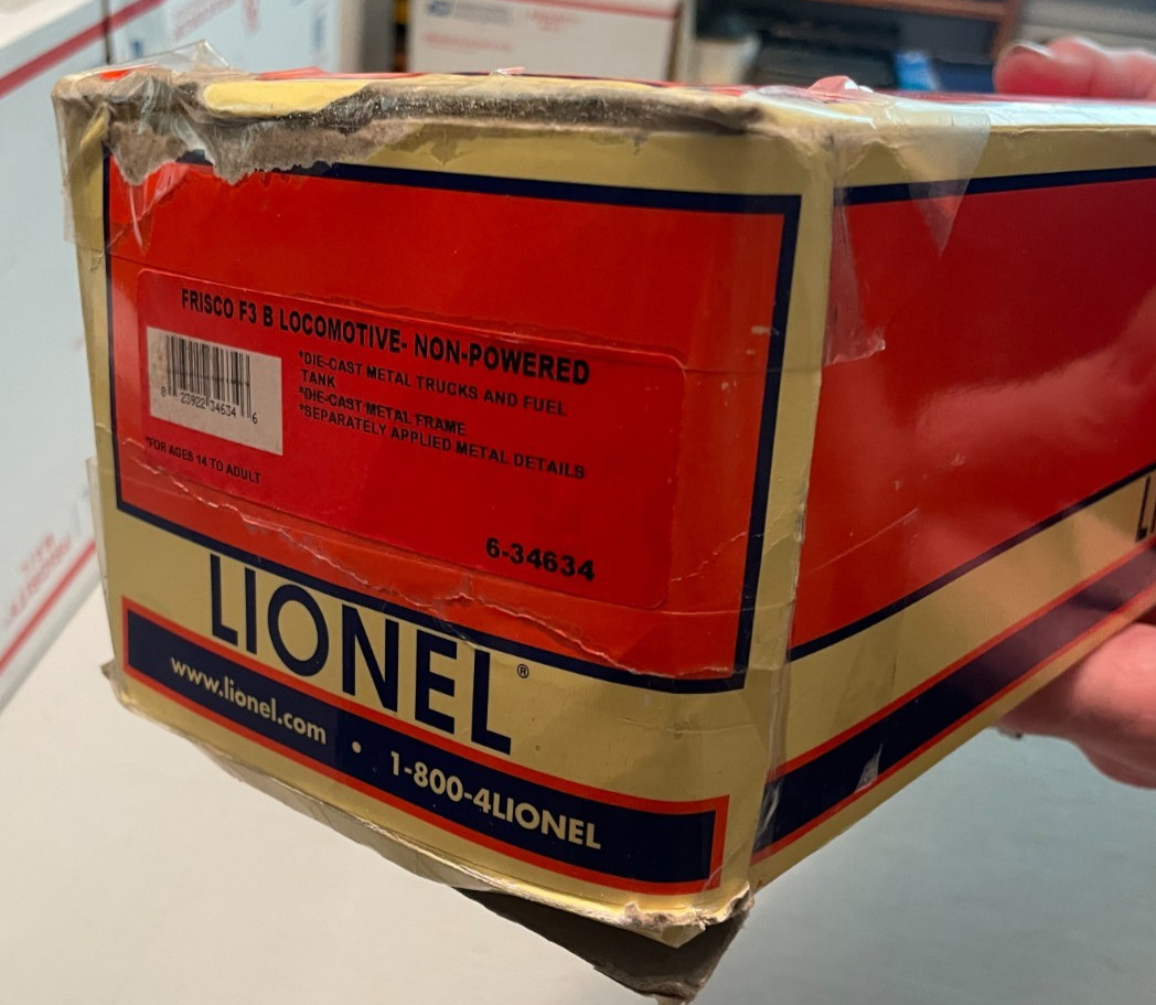 Lionel O Gauge Frisco F3B Locomotive Non-Powered #6-34634 NOS
