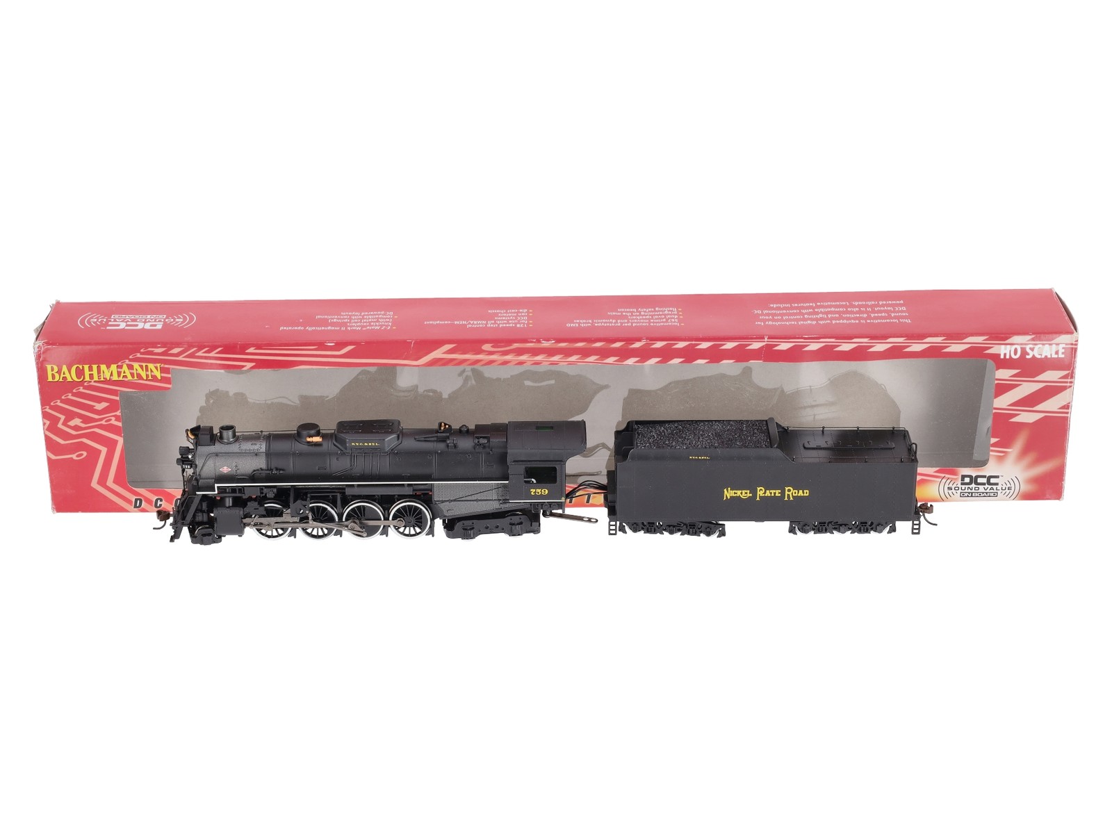 Bachmann 52404 HO Nickel Plate 2-8-4 Berkshire Steam Loco & Tender w/Sound & DCC