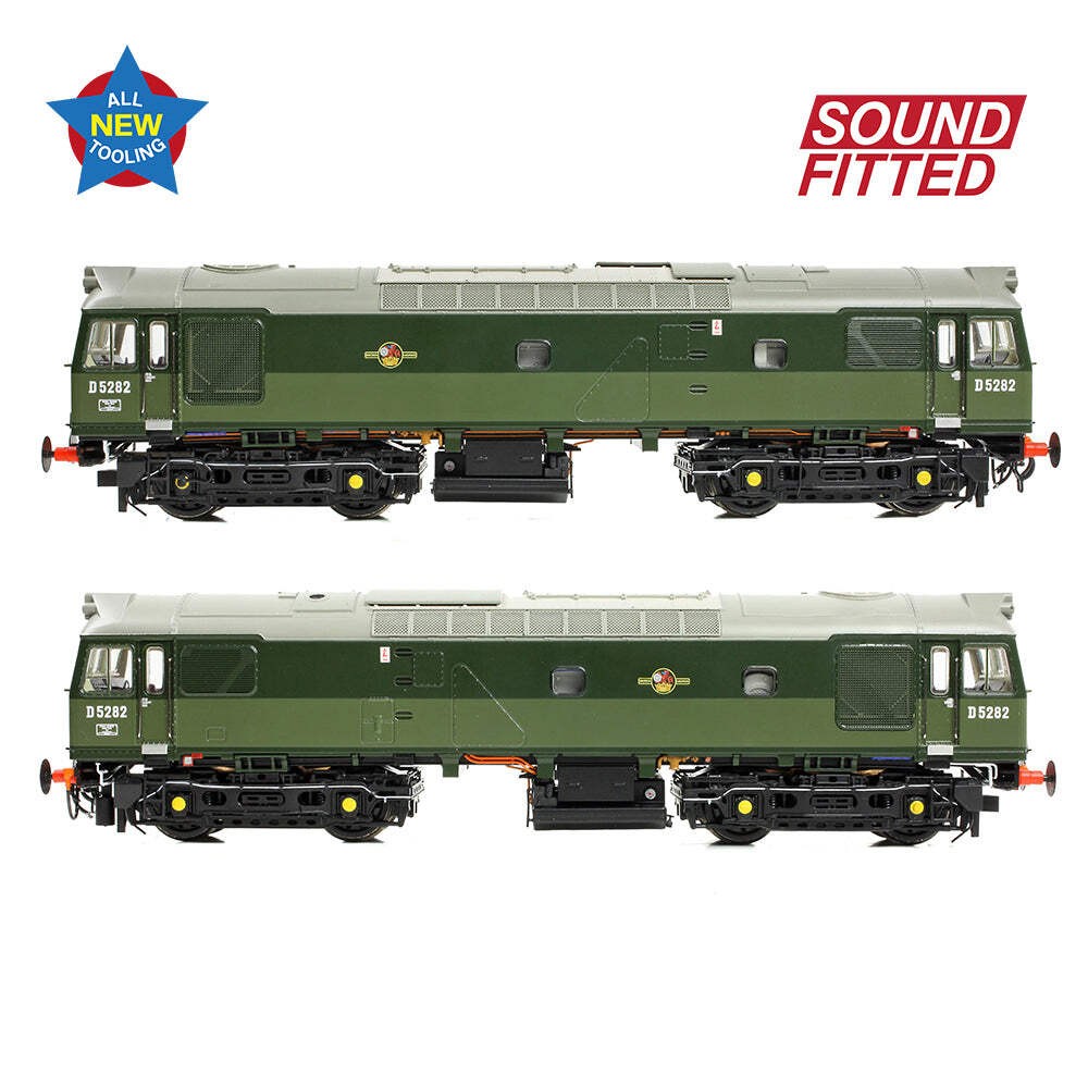 Bachmann 32-341SF OO Gauge Class 25/2 D5282 BR Two-Tone Green (SYP) SOUND