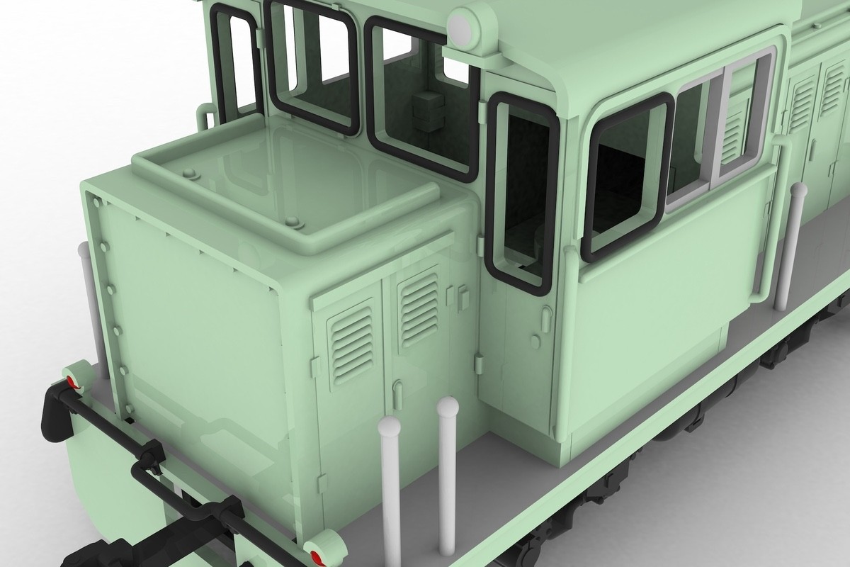 HO Scale Industrial Diesel Switcher Locomotive Kit H0 Plum Shunter Engine