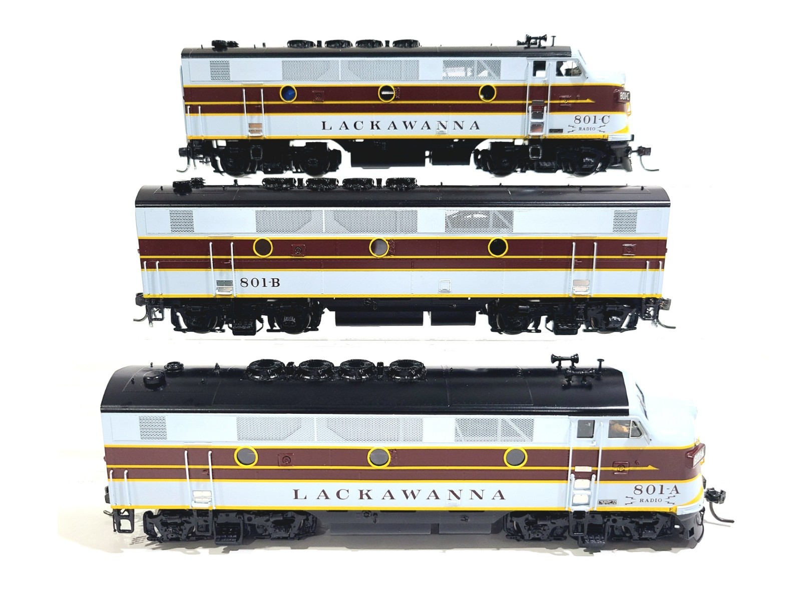 Division Point DL&W F7 A-B-A Set Lackawanna HO Brass Model #DP-2031 DCC