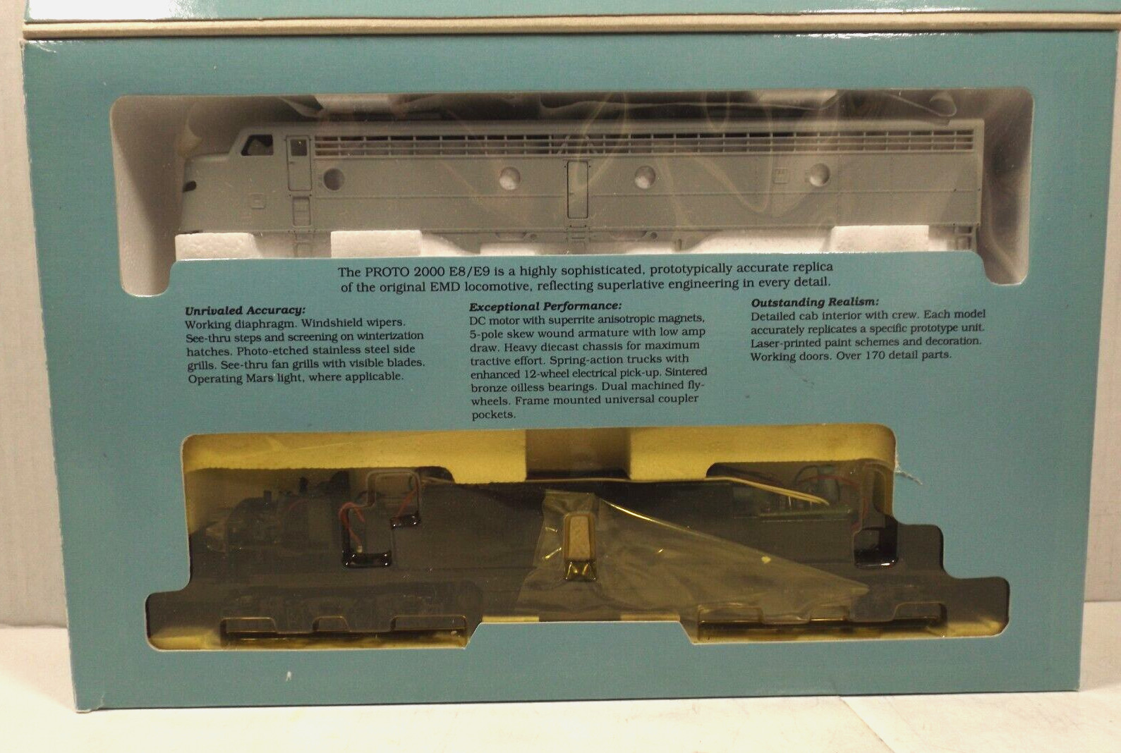HO Proto 2000 E 8/9 diesel engine in original box (lot 251)
