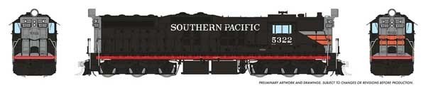 RAPIDO 50211 HO SOUTHERN PACIFIC SD7 SILENT DC/DCC READY BLACK WIDOW #5322