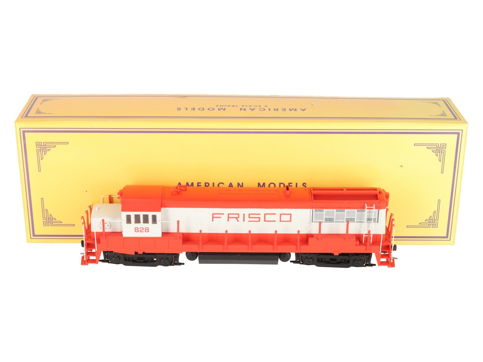 American Models U2504 S Scale Frisco Locomotive #828 EX/Box
