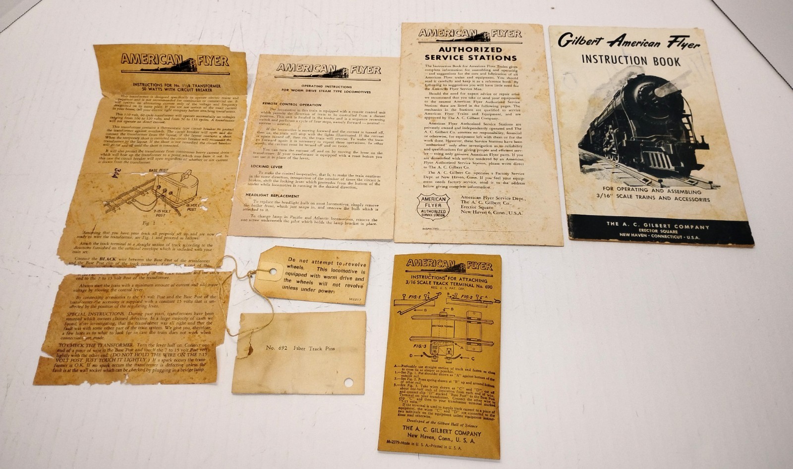 AMERICAN FLYER LINES C&NW #283 SET FROM 1956 WITH EXTRAS S GAUGE/USED