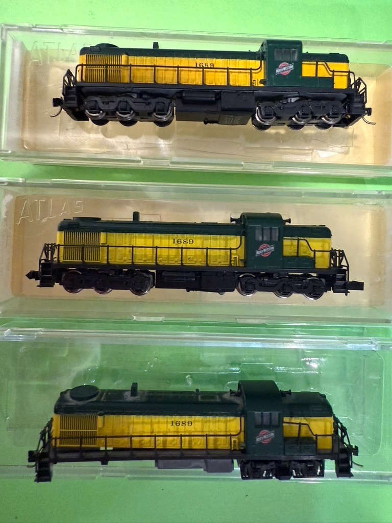 Atlas 4233 RSD 4/5 C&NW special limited edition 6 axle locomot N scale lot of 3