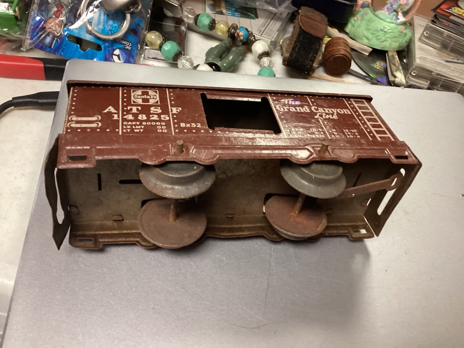 ATSF 14825 Santa Fe The Grand Canyon Line Metal Tin Hopper Box Car Railroad