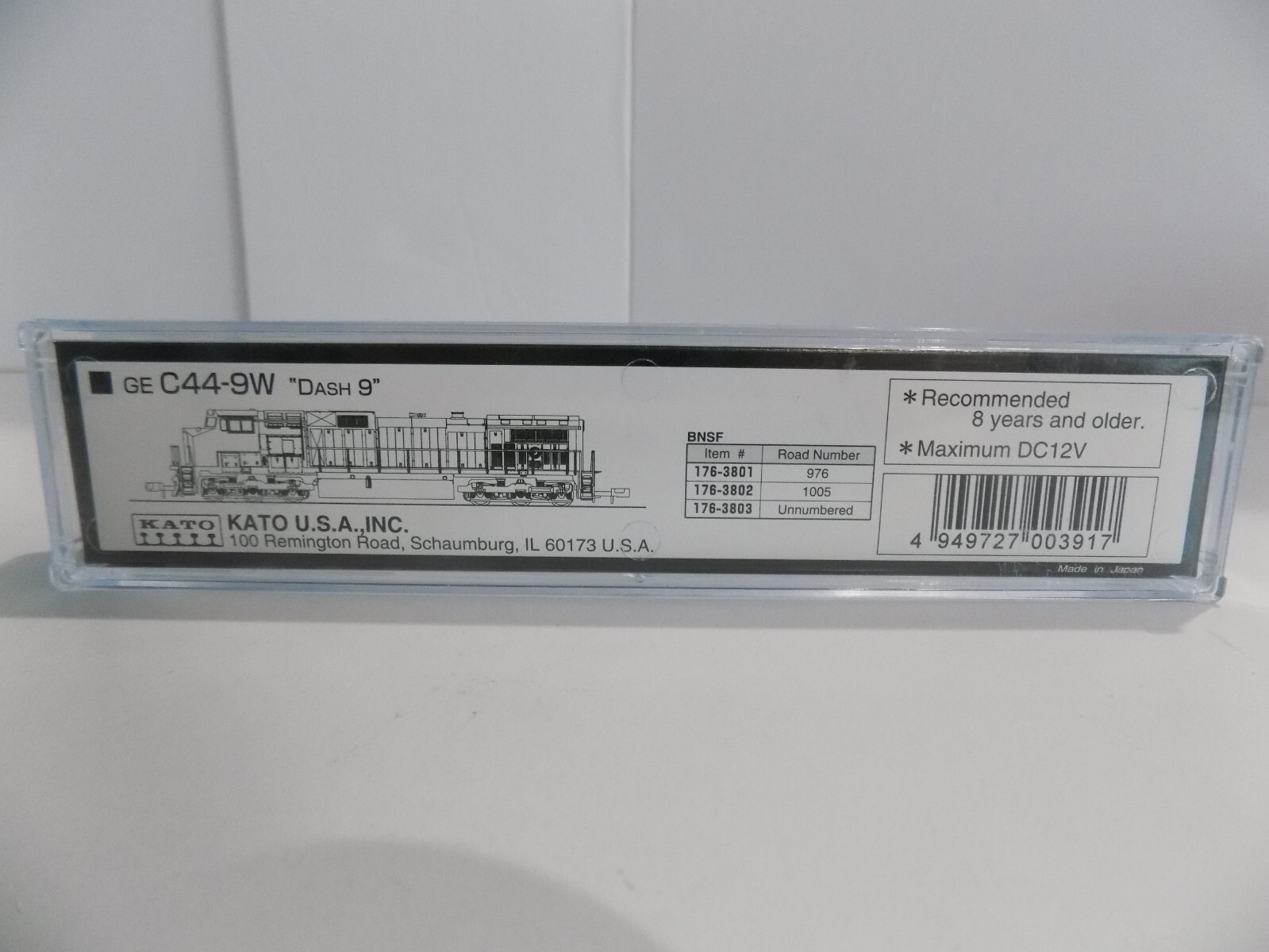 KATO N Scale Diesel Locomotive 176-3801 C44-9W BNSF #976 BOXED NIB