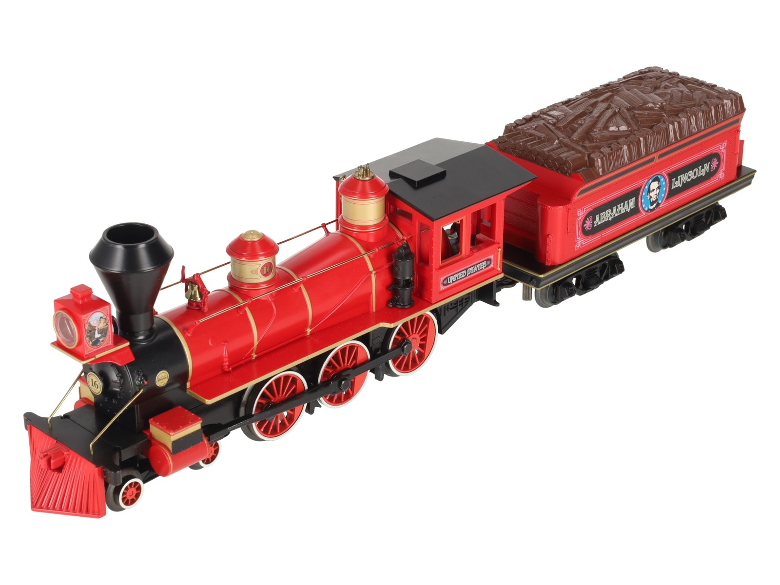 MTH 30-1591-1 O Abraham Lincoln 4-6-0 Ten Wheeler Steam Loco & Tender #16 w/PS3
