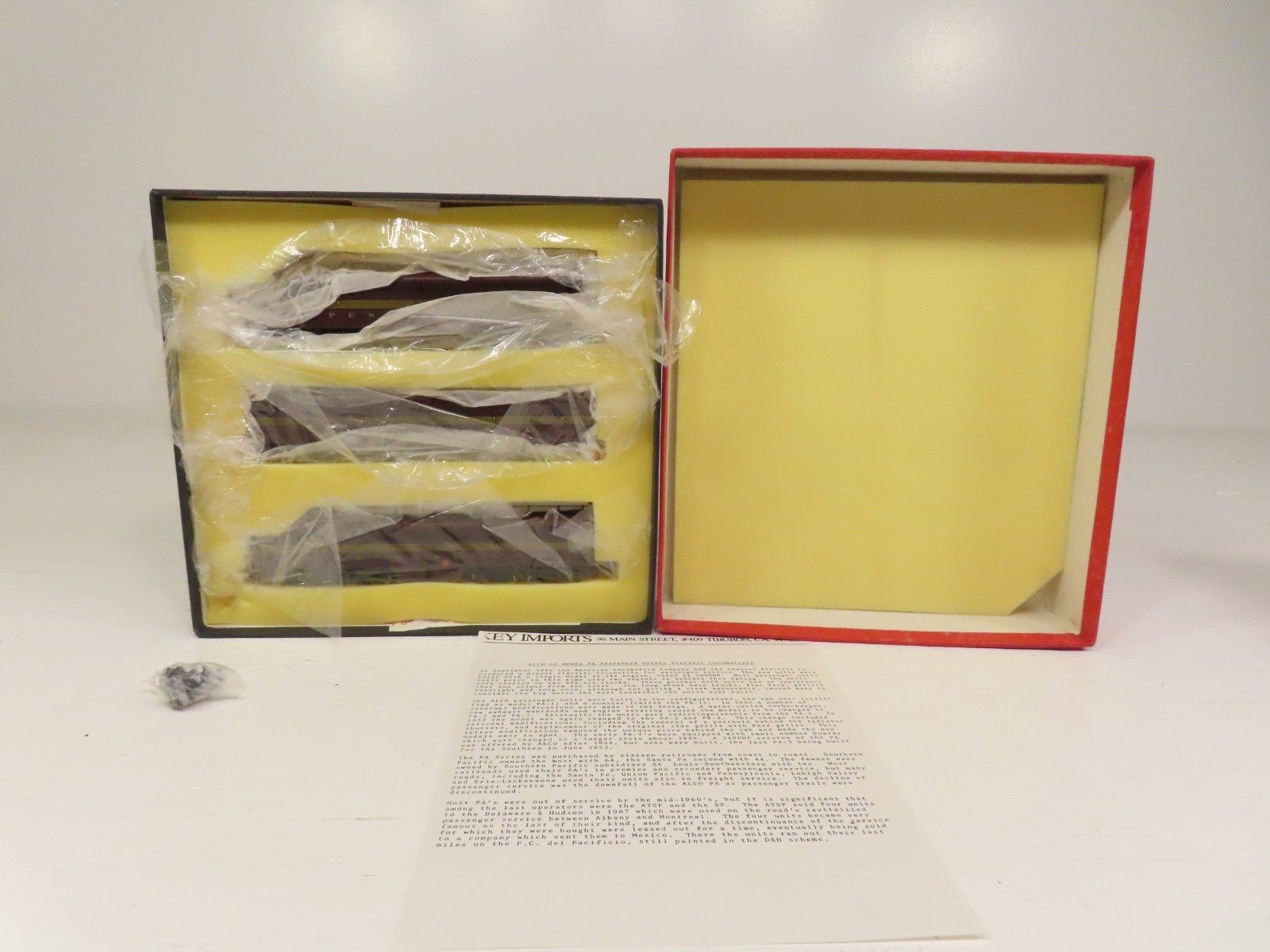 Key Imports HO Brass PRR Alco PA-1/2 3-Unit Set Tuscan Red #83 RARE NIB 12811