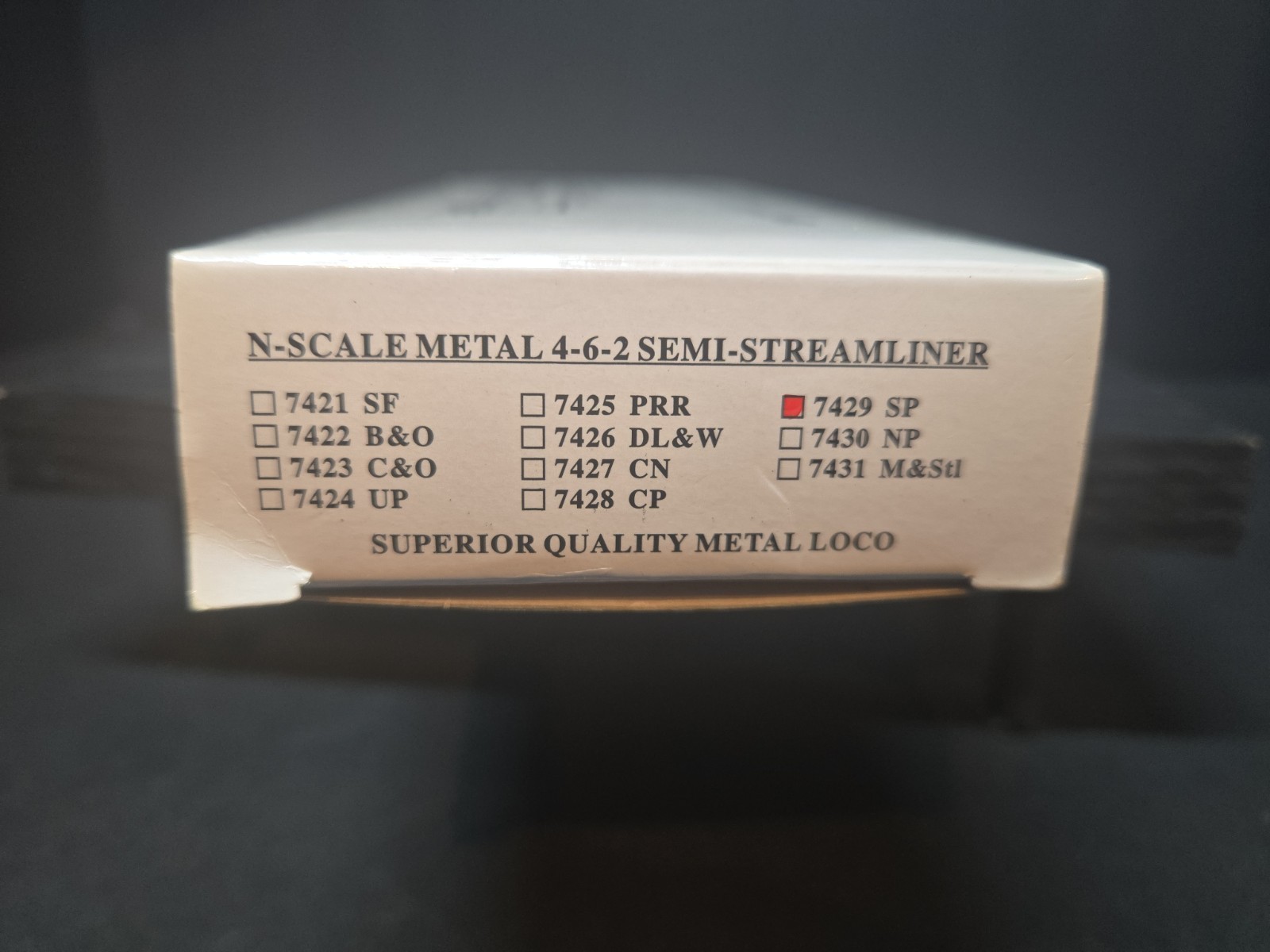 Model Power N Scale Metal Semi-Streamliner 7429 SP 4-6-2 Locomotive See Details!