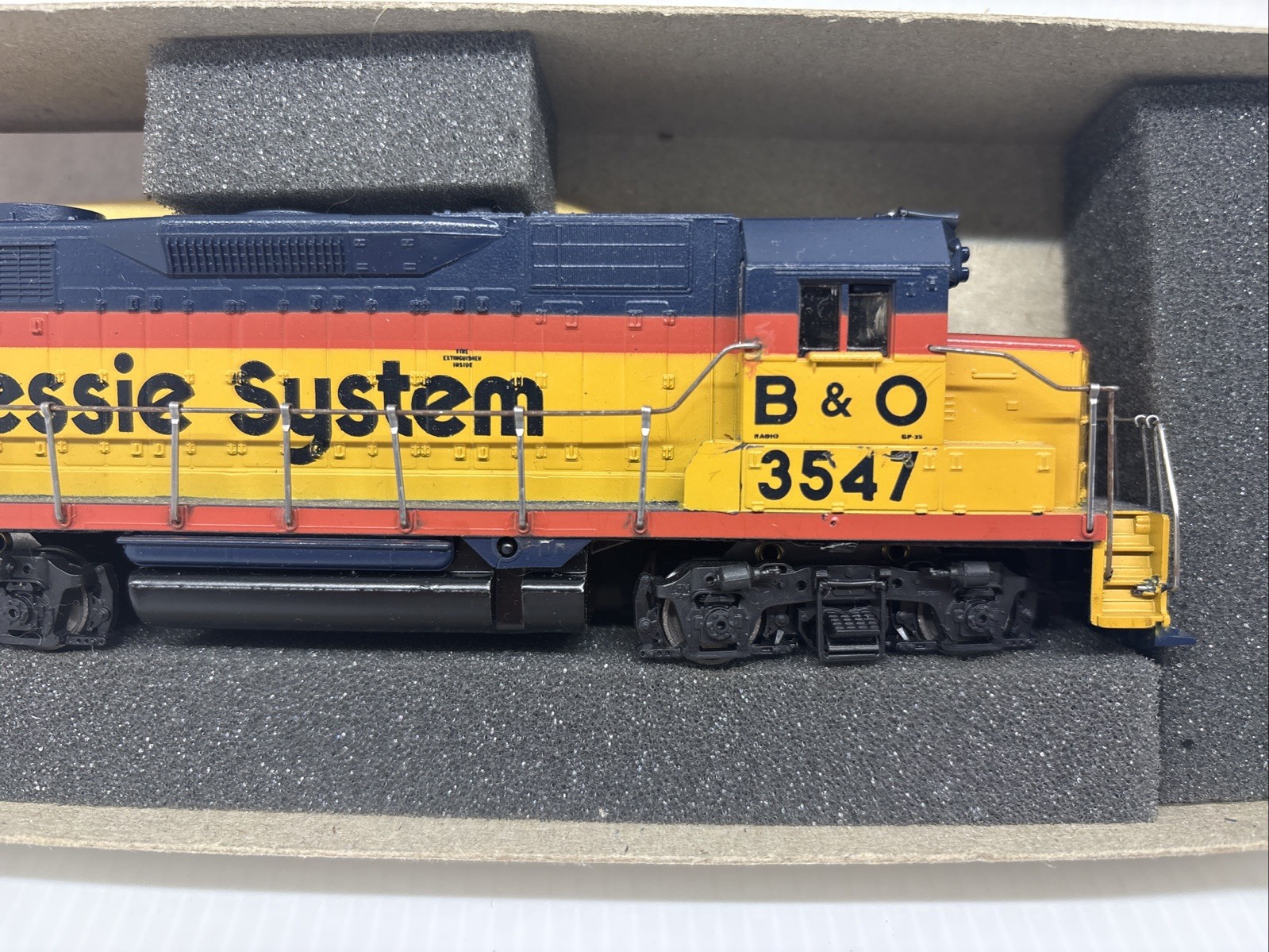 ATHEARN HO GP35 POWER B&O CHESSIE SYSTEM 3547 DIESEL LOCOMOTIVE NOS