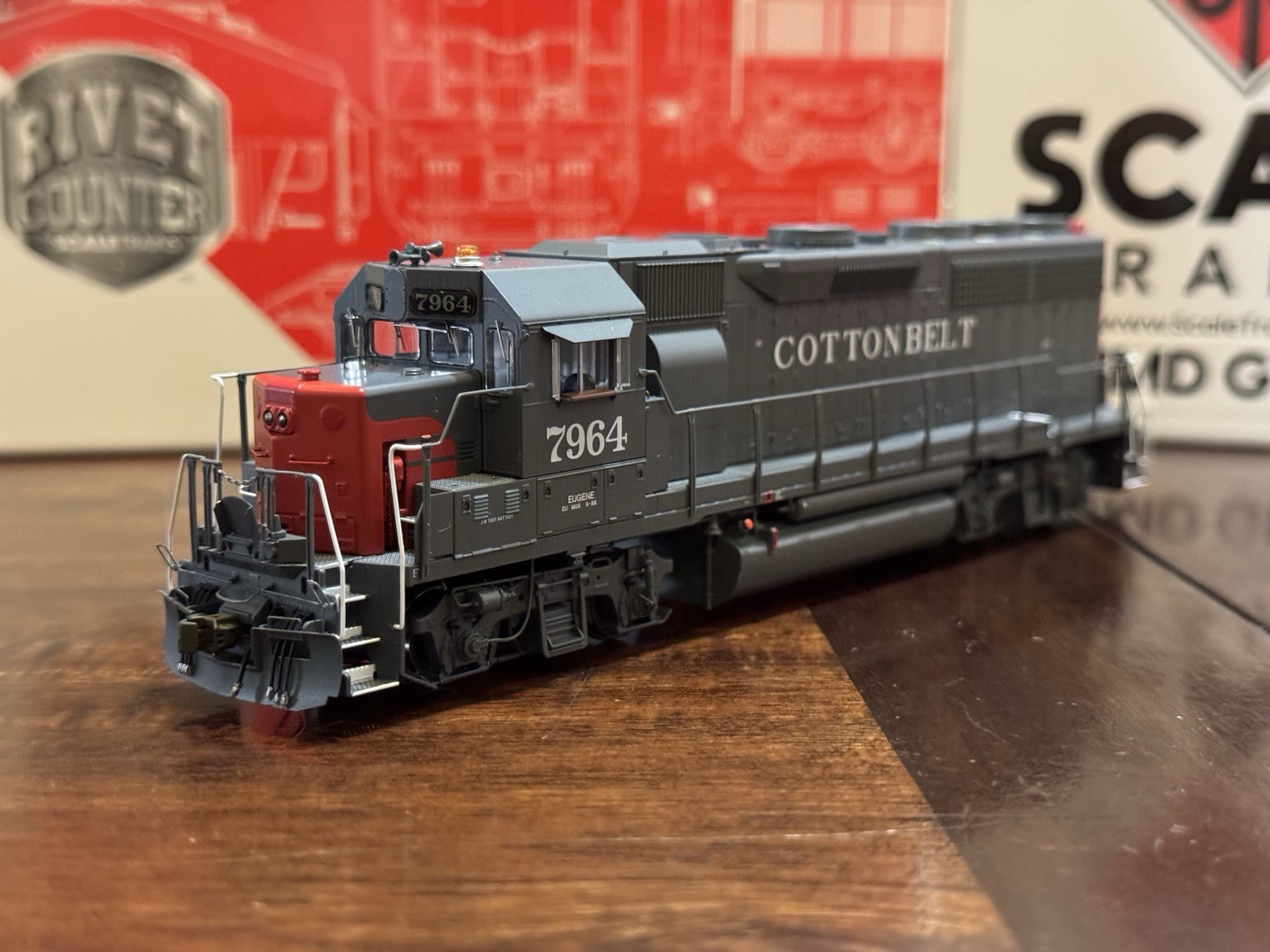 HO ScaleTrains Rivet Counter Cotton Belt SSW GP40R #7964 SXT41917 DCC & Sound