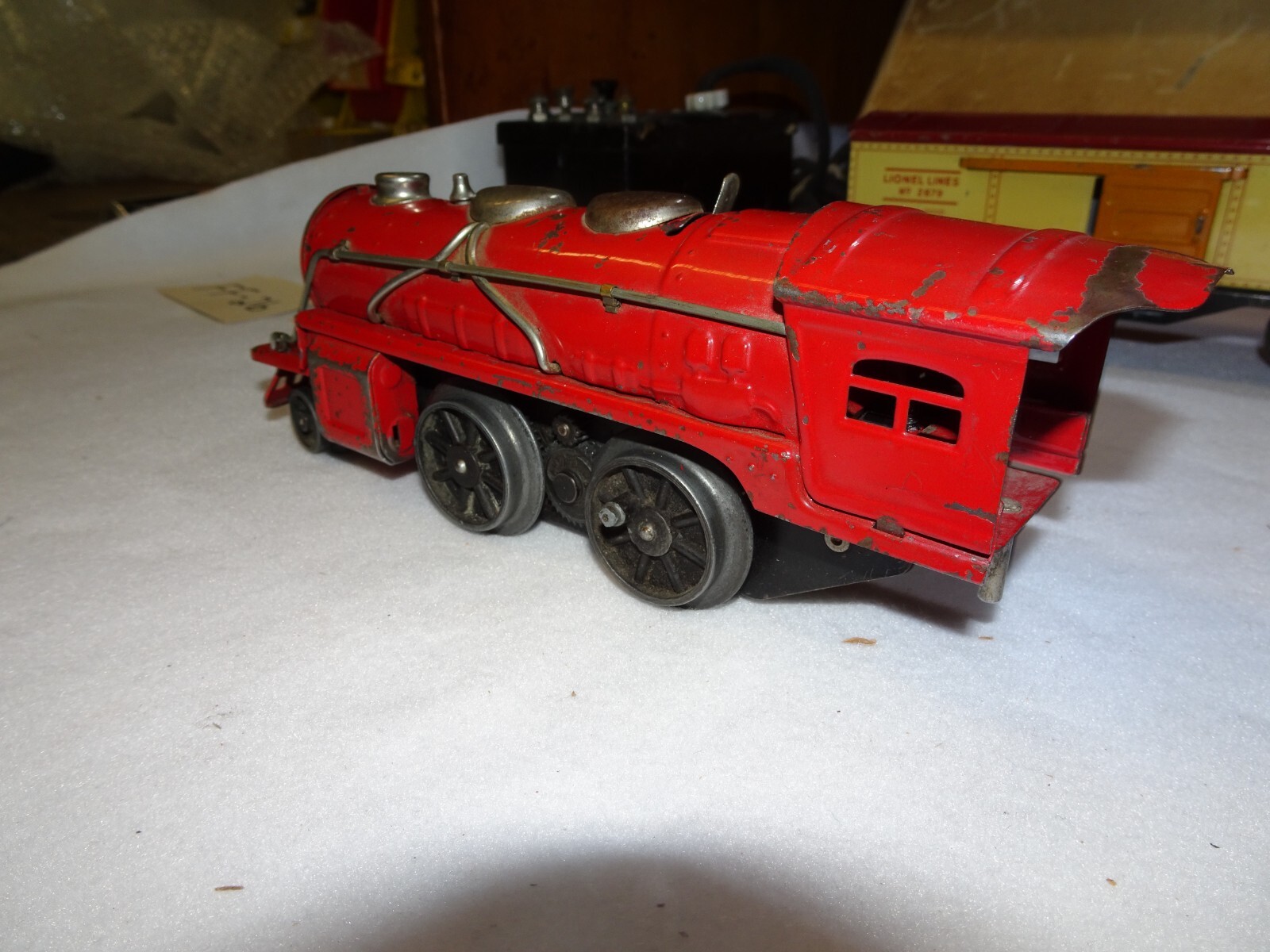 Vintage Lionel JR 1055 Prewar Freight Train Set w’Transformer and RED Loco