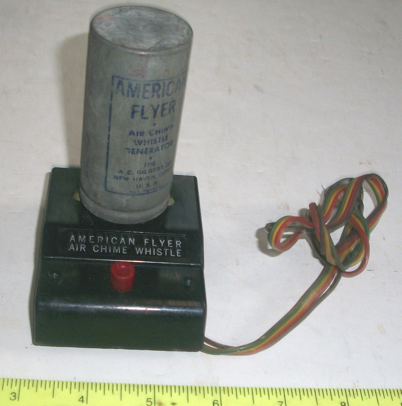 American Flyer AF 708 Air Chime Steam Engine Whistle Generator Remote Control