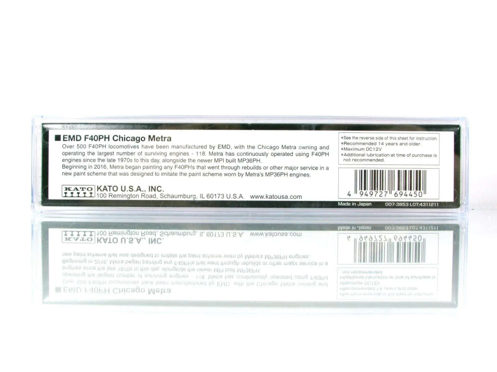 N Scale **CHICAGO METRA* F40PH *Village Of Itasca* #183 – Kato 176-9108 *DCC Rdy