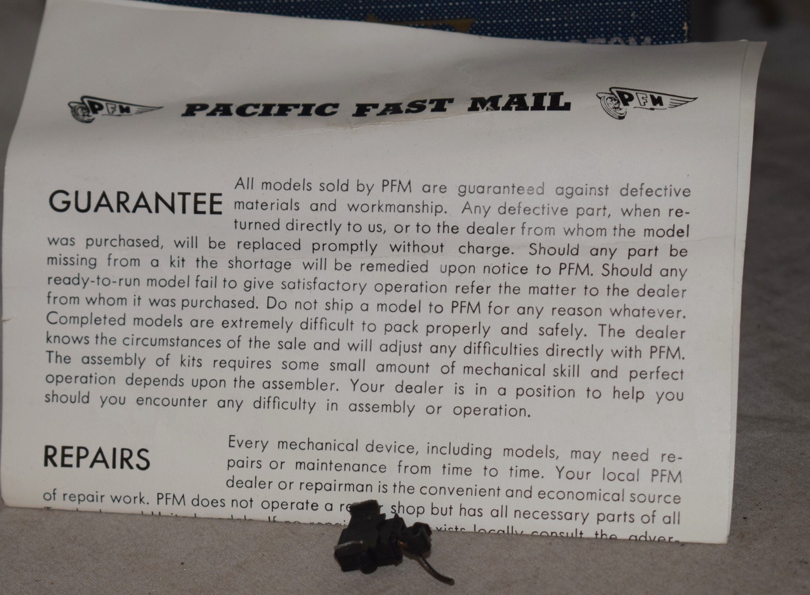 United PFM Pacific Fast Mail Brass Class B 2-Truck Shay Locomotive – HO in Box