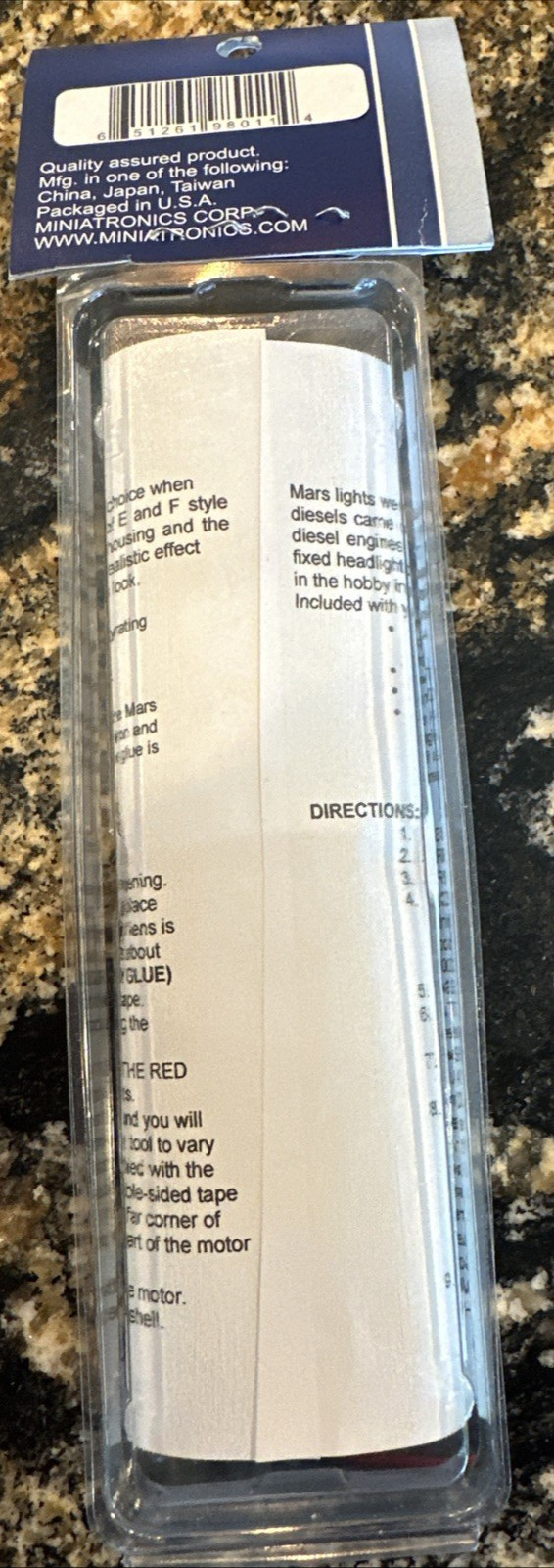 Miniatronics Corp. HO Model 100-MAR-01 Adjustable MARS Light for E & F Units NIP