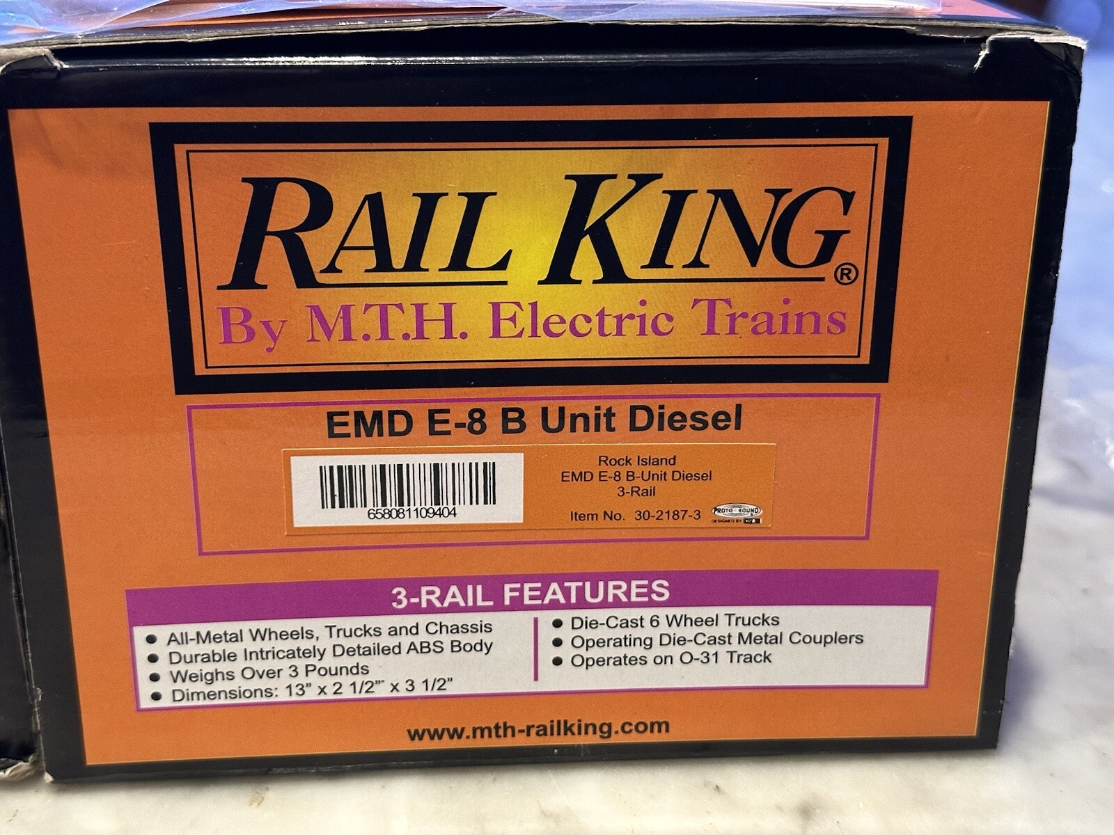 MTH30-2187-1 & 2187-3 EB ABA Diesels W PS Horn 2 In Box