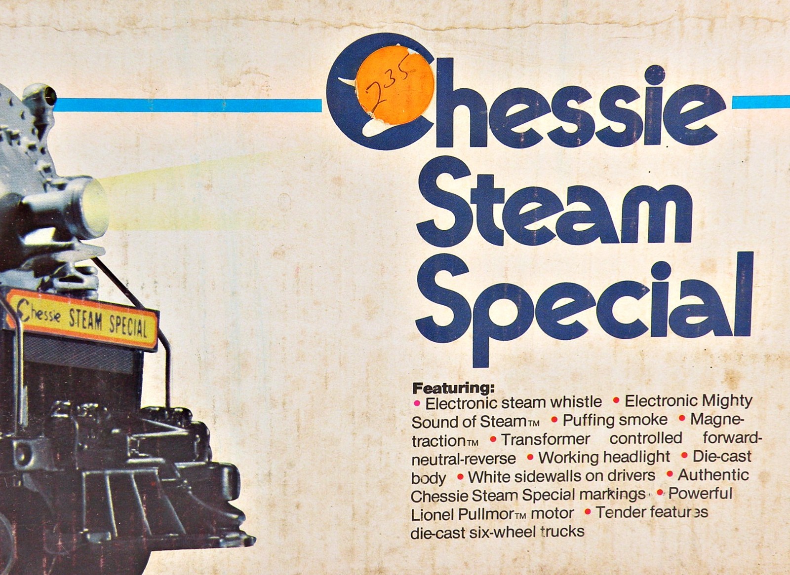 Lionel 6-8003 Chessie Steam Special 2-8-4 Steam Loco /4/ 1980