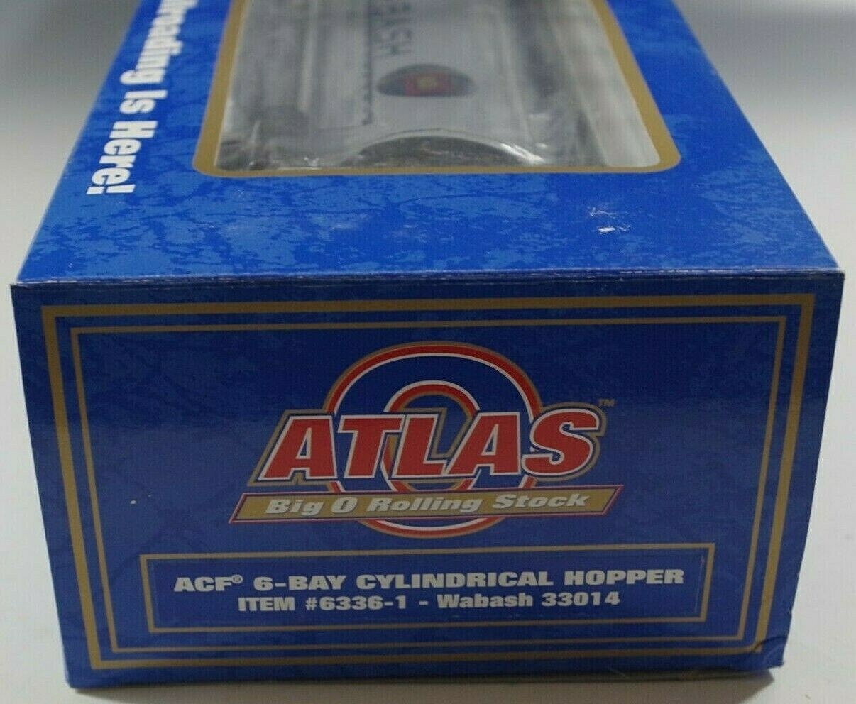ATLAS ACF 3-BAY CYLINDRICAL HOPPER WABASH #6336-1 0 SCALE NIB TRUE 1/4″ SCALE