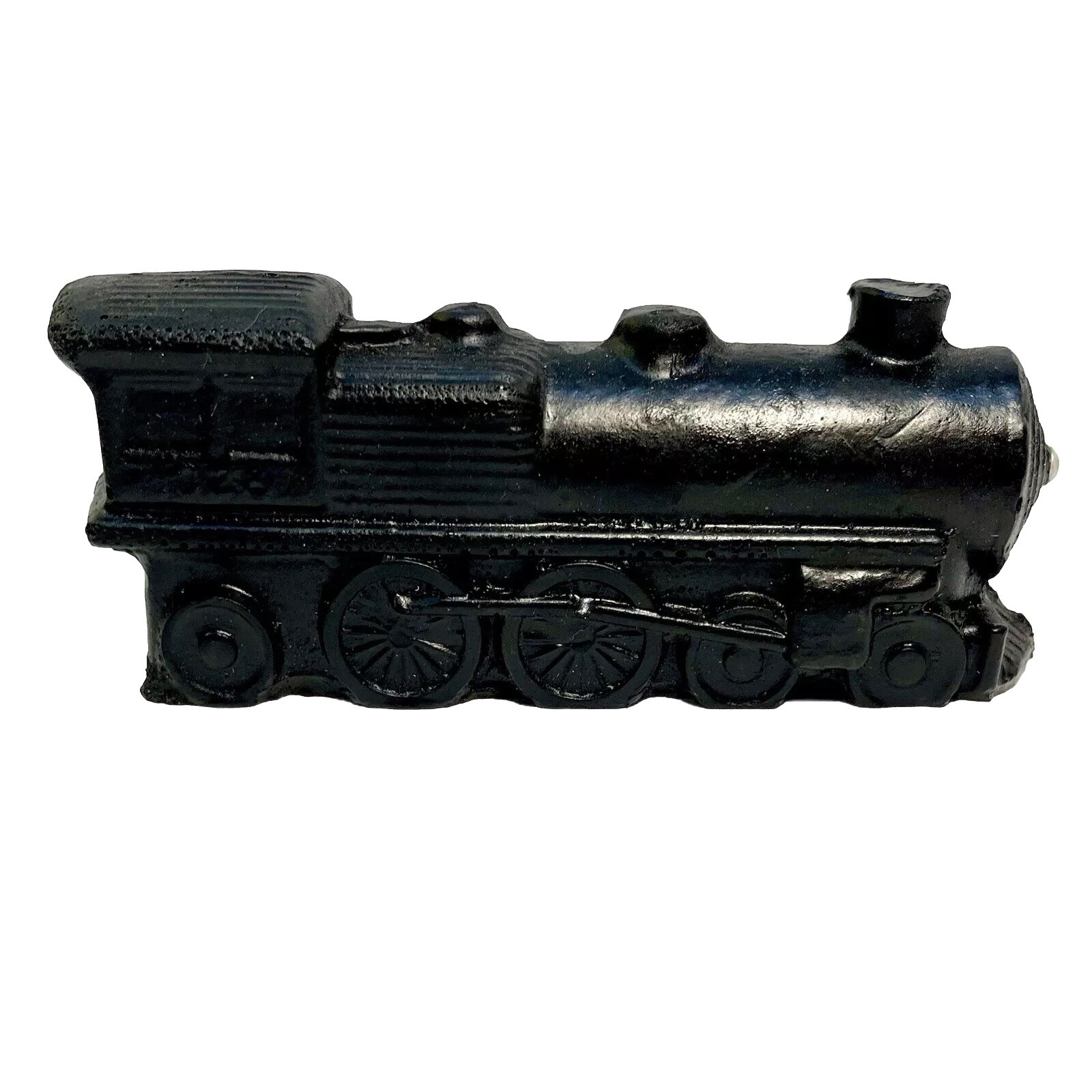 Carved Coal Car Train Steam Engine Locomotive 4.5” Felt Bottom Railroad Figurine