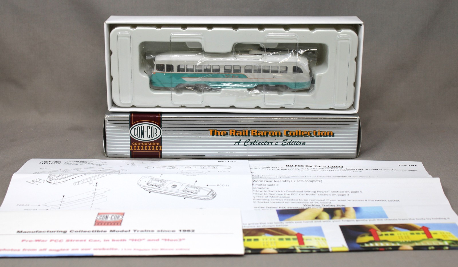 CONCOR #93009 DC Transit PCC Trolley #1124, DCC & SOUND Ready, C9 NIB OOP