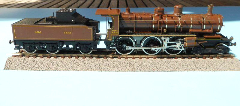 Metropolitan Express Train Steam Locomotive La Chapelle 3.521 North Ep.1/2 Dc