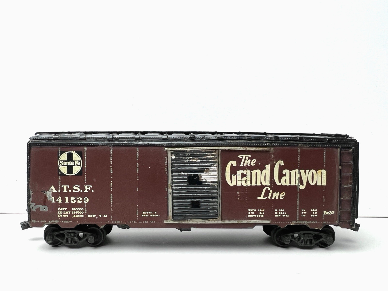 Santa Fe HO Scale Boxcar / A.T.S.F. #141529 / The Grand Canyon Line Metal & Wood