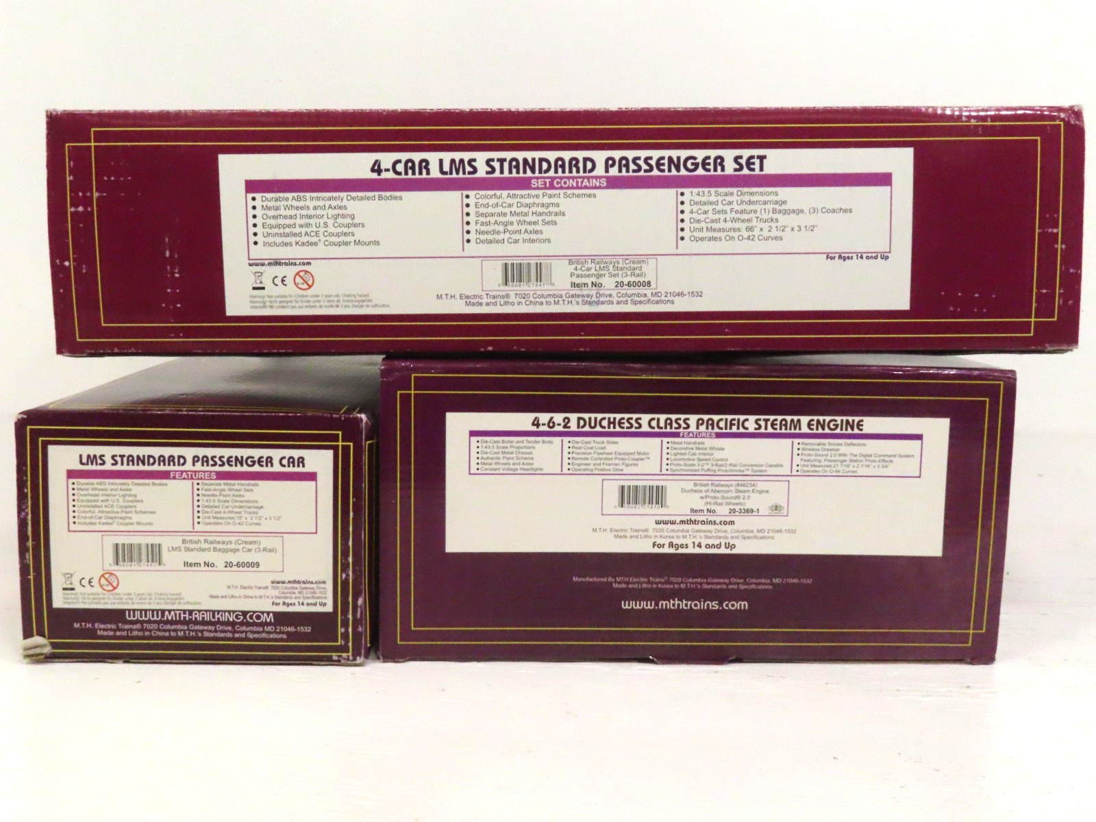 MTH 20-3369-1 British Railways Duchess Class Steam Pass Set w/Proto 2 NIB 13146