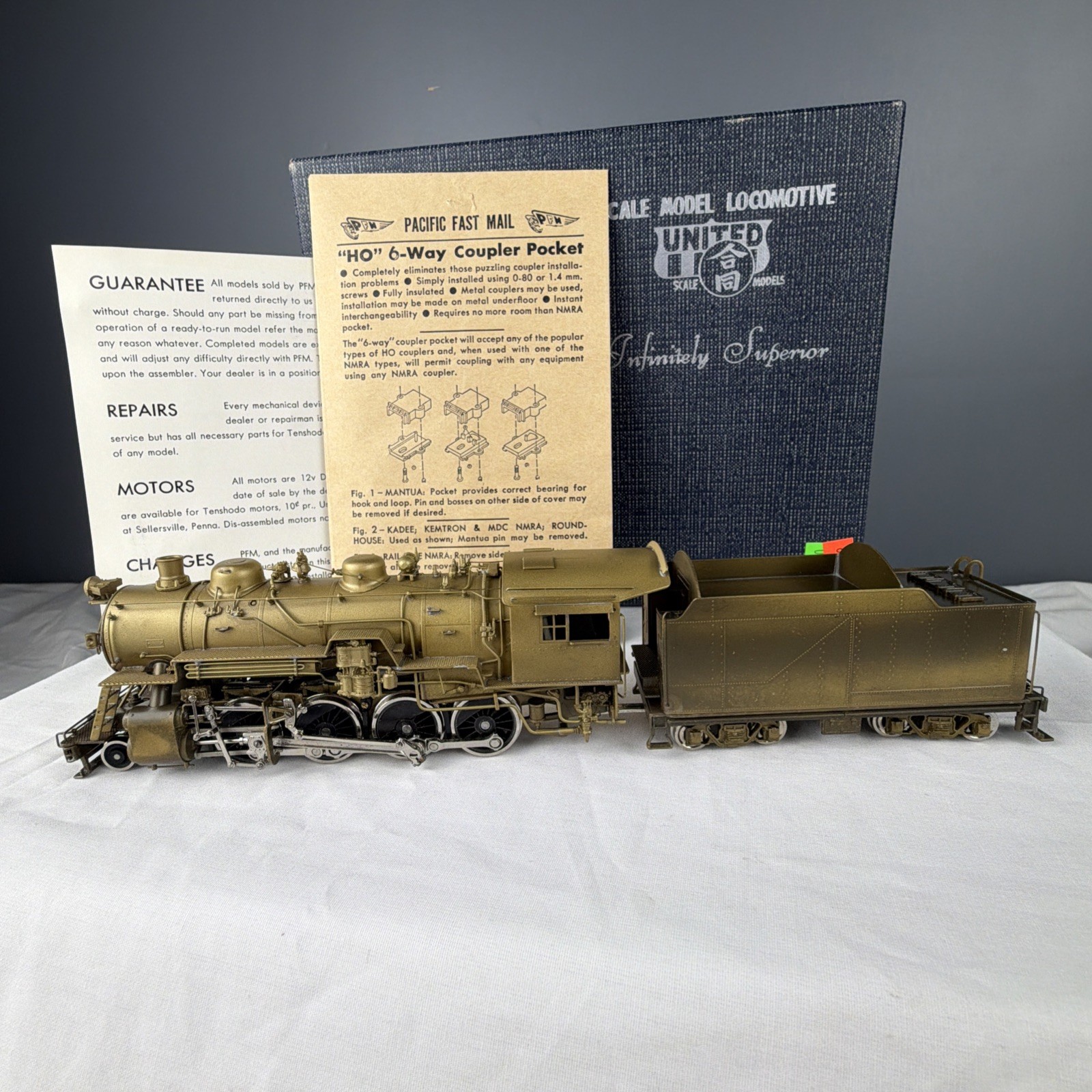 UNITED B&O 2-8-0 United Models UNPAINTED Brass Locomotive & Tender