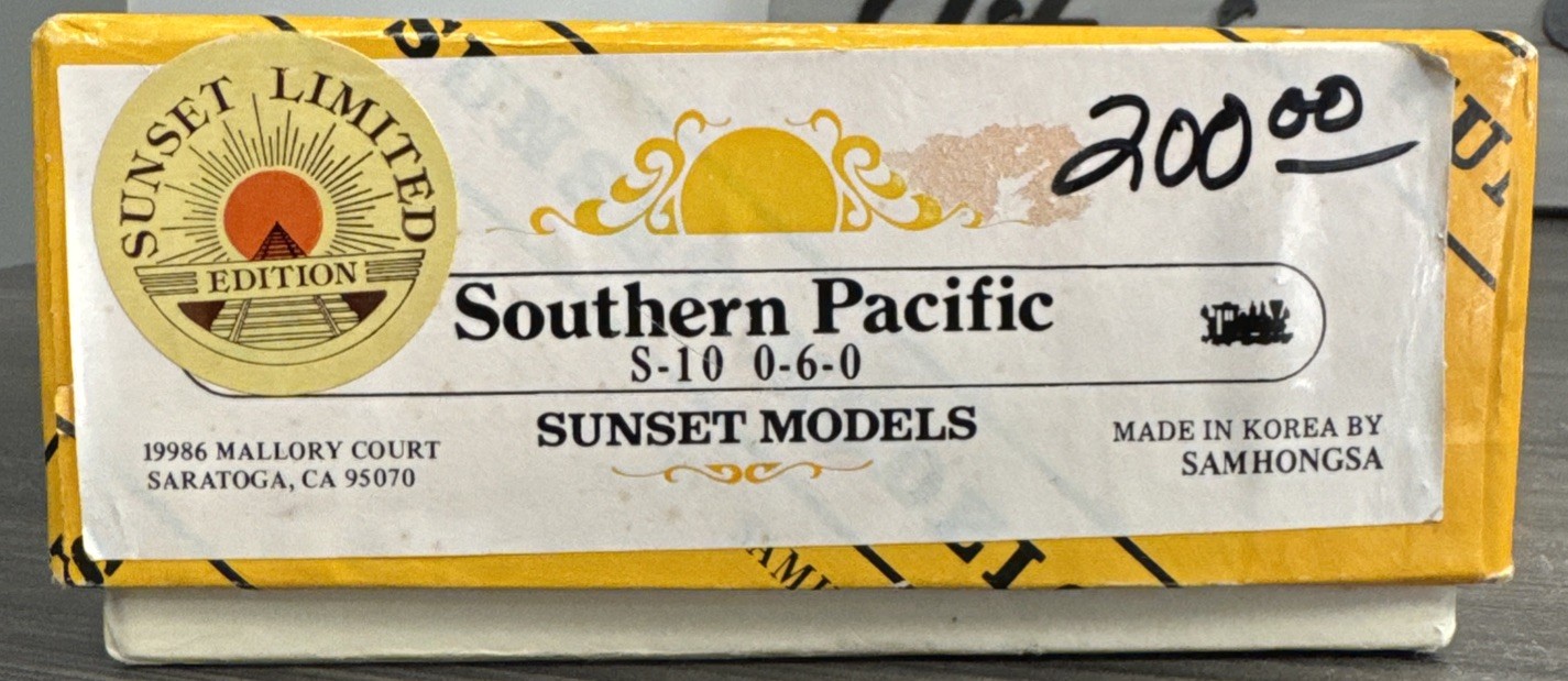Sunset Models HO Brass #HO16A Switcher Southern Pacific 0-6-0 S-10 – LNIB!