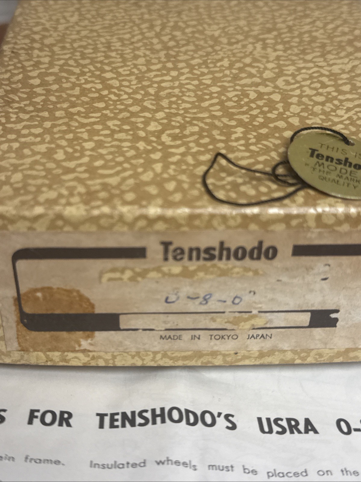 HO Tenshodo USRA 0-8-0 Locomotive With Tender USRA Original Box, Manual, Tag