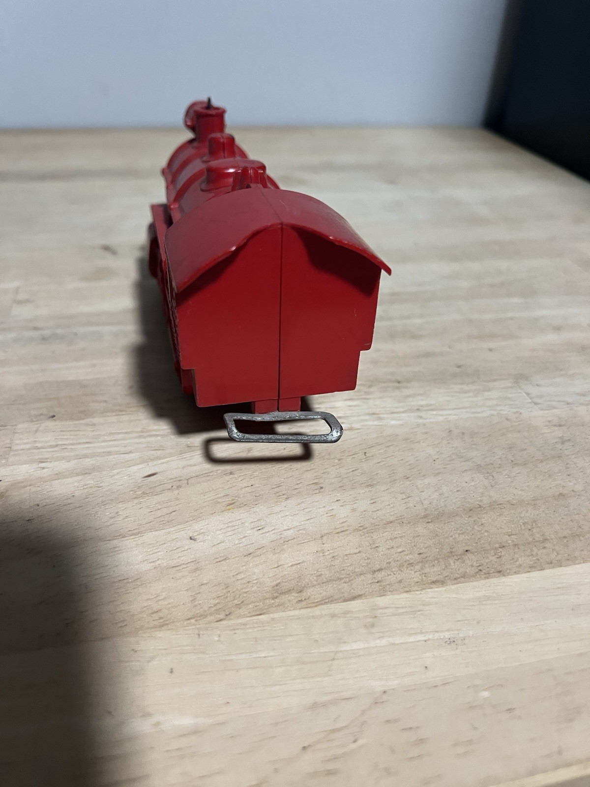Vintage Schilling Toy Train Engine Locomotive Red Plastic. 1940’s USA