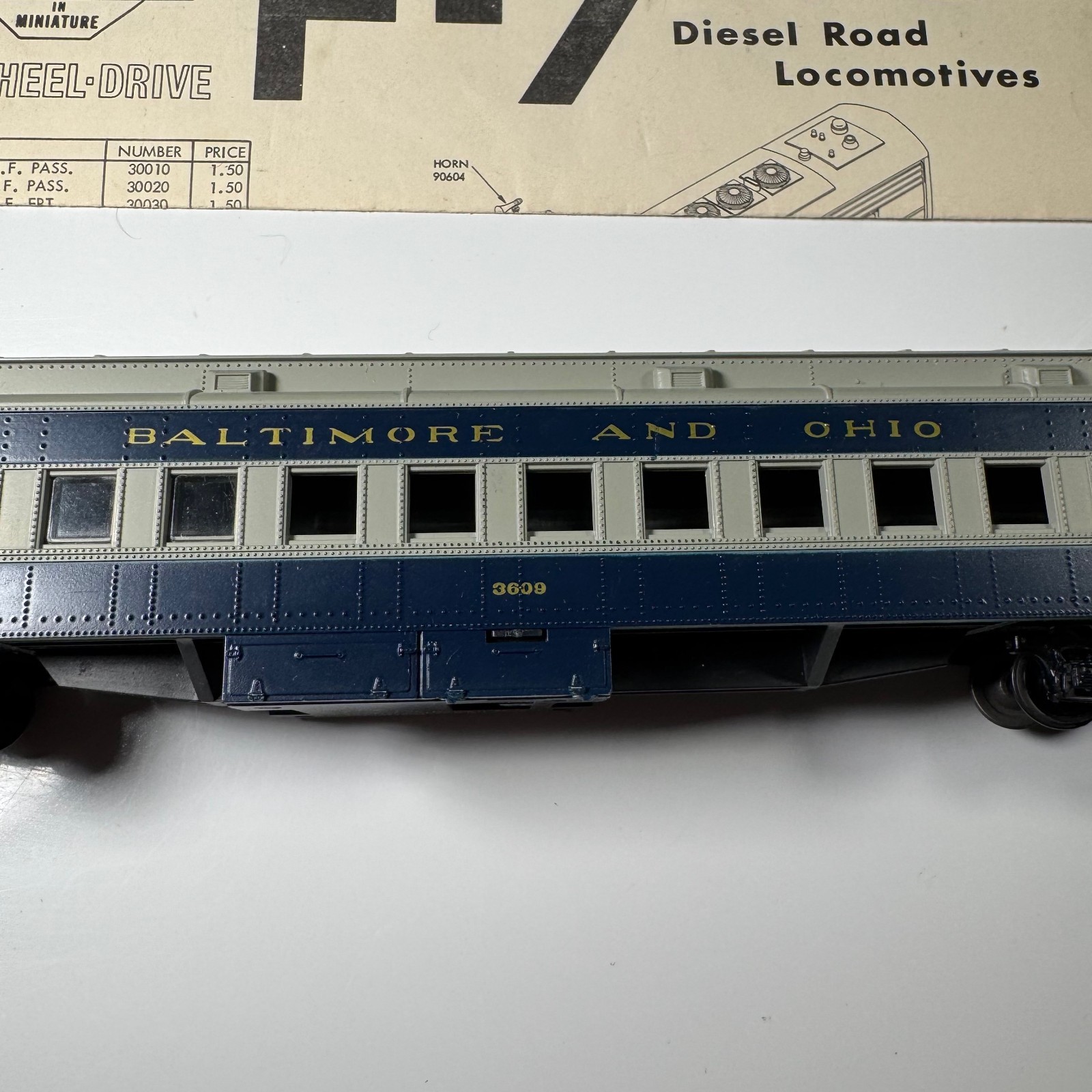 Athearn Trains In Miniature Baltimore & Ohio Toy Train Model Vintage Blue Box