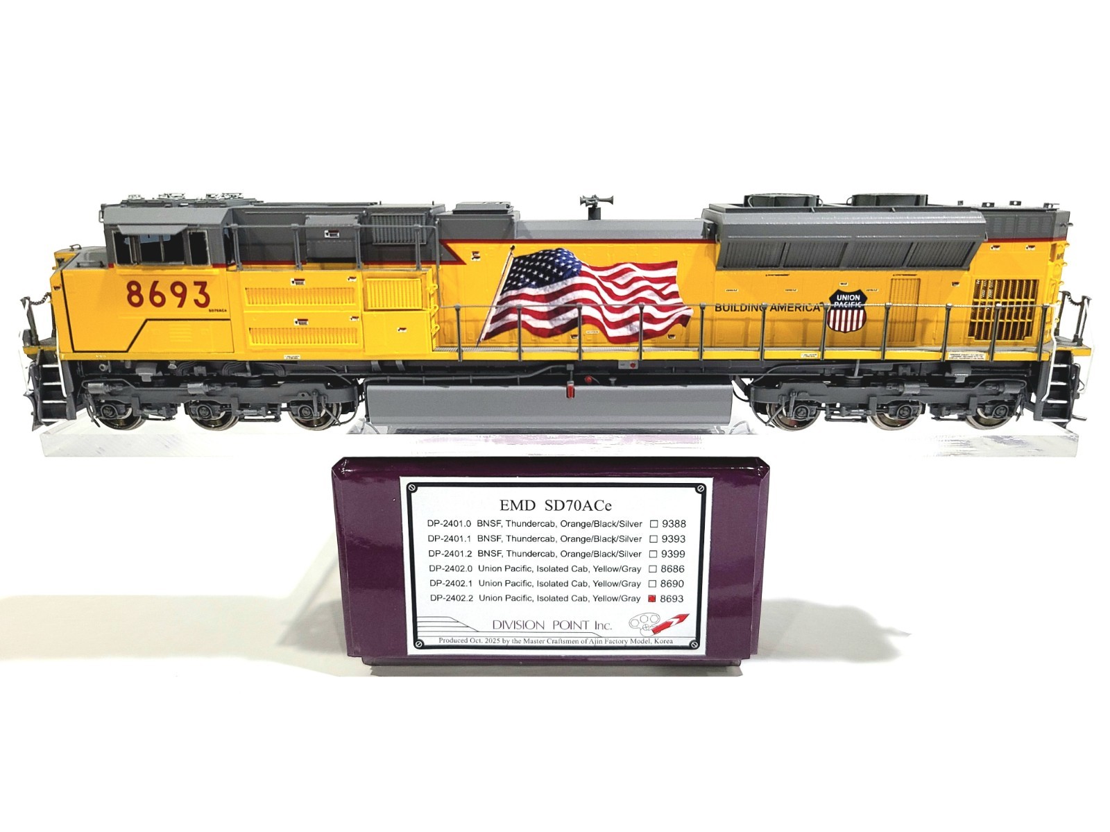 Division Point UP EMD SD70ACe Union Pacific #8693 HO Brass Model #DP-2402.2 DCC