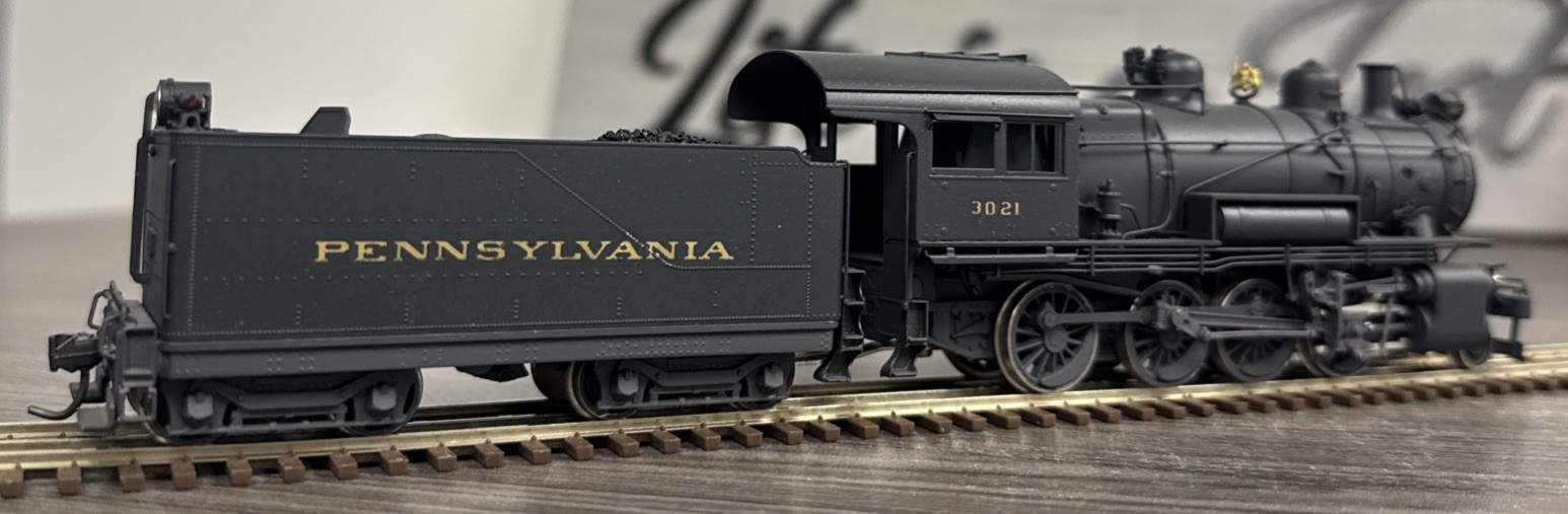 Lambert Associates HO Brass #900 Consolidation PRR 2-8-0 H-6SB #3021 – Tested!