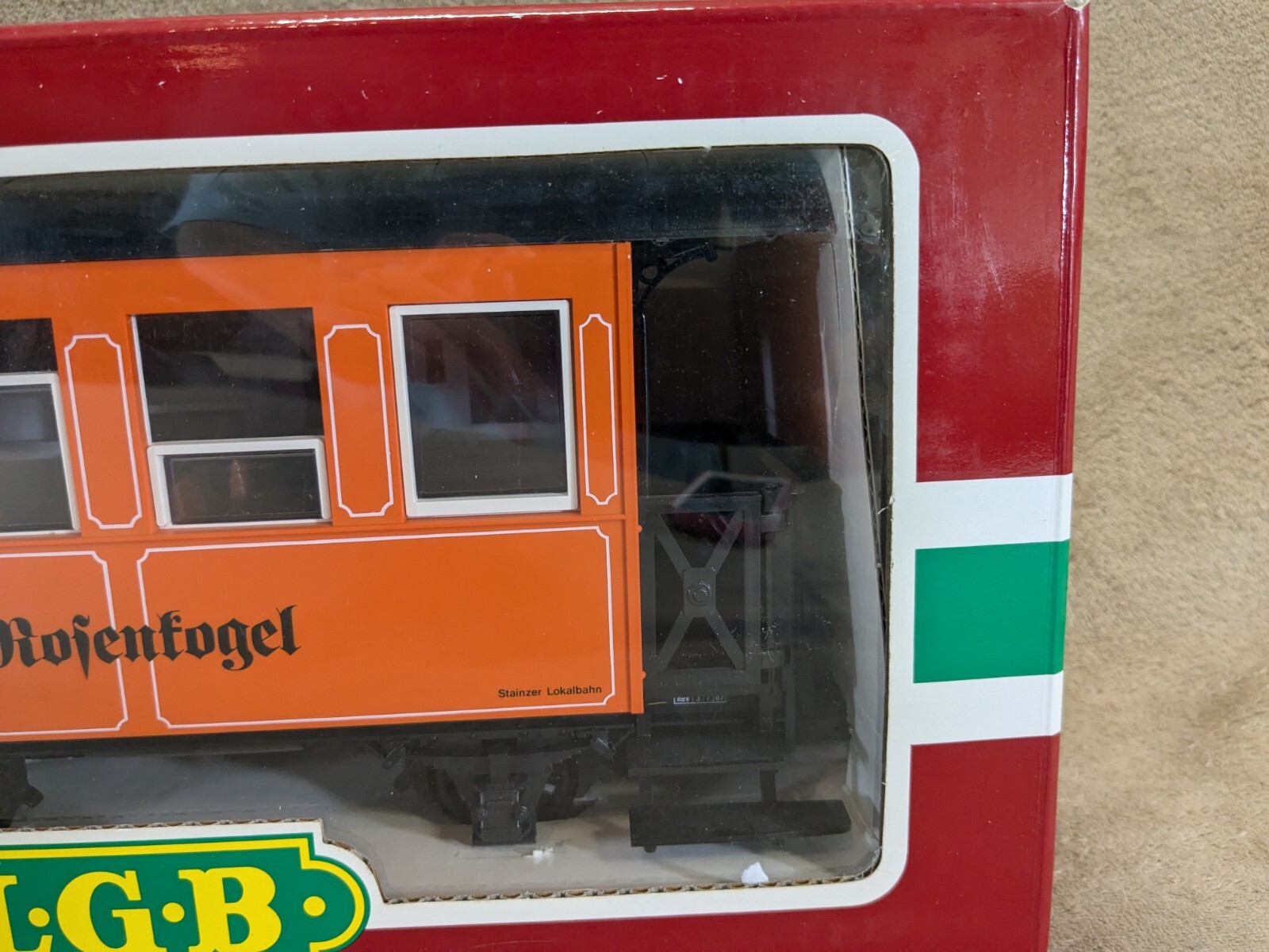 LGB orangener Rosenkogel Personenwagen LGB 37075 Lehmann Gross Bahn